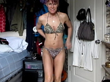 Petit Ariel Glide tries on sexy hot Bikinis and loves to hear what you like